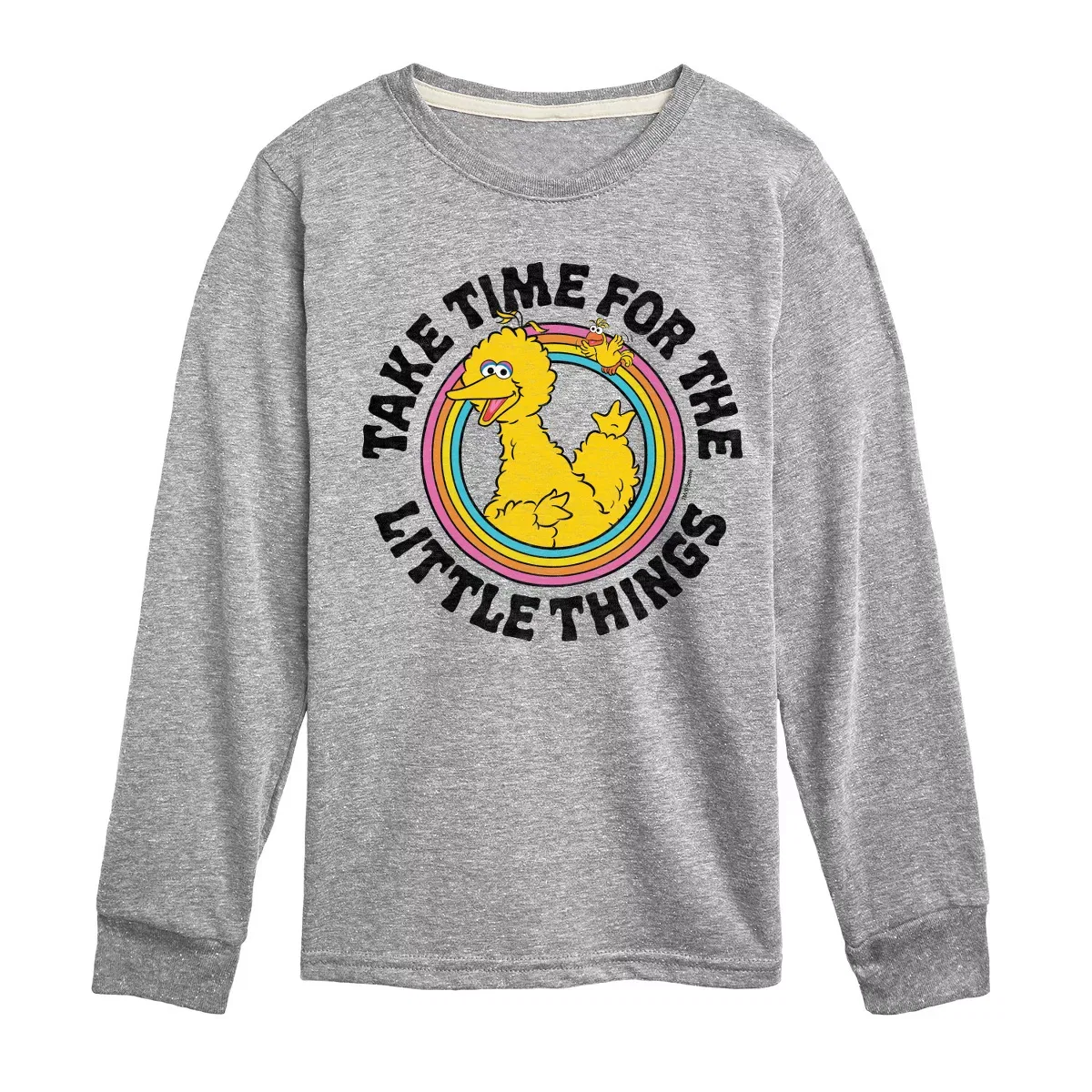 Детский лонгслив с принтом Take Time For The Little Things Sesame Street, Red