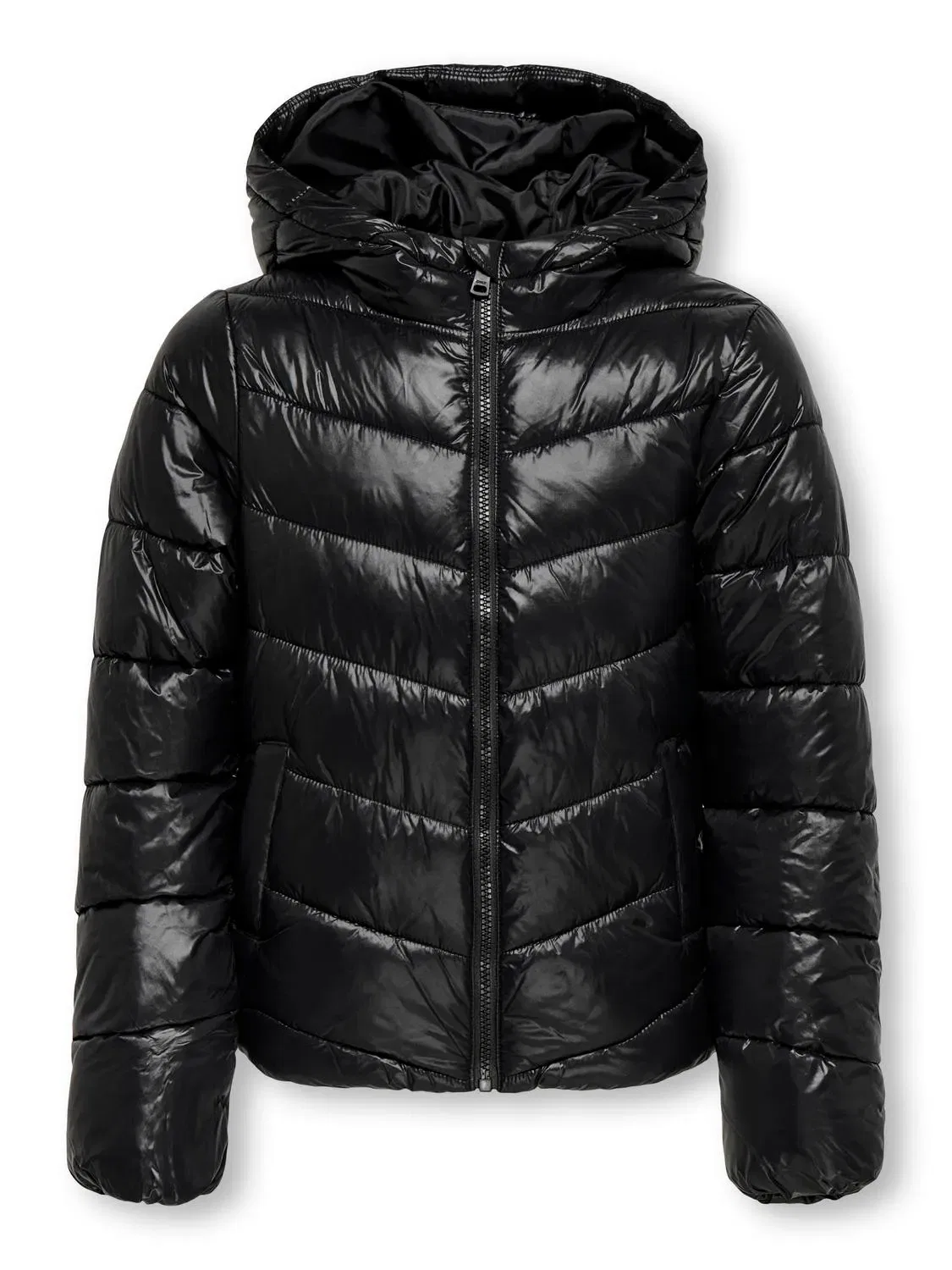 Куртка легкая стеганая с капюшоном Kogkajsa Light Quilt Hood Jkt Kids Only, черный