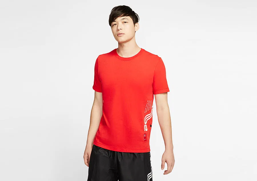 Мужская футболка с коротким рукавом Nike Dri-FIT Kyrie, Красный — фото 3