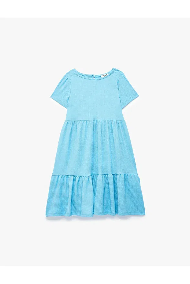 Детское платье для девочек с коротким рукавом Koton, Blue — фото 3