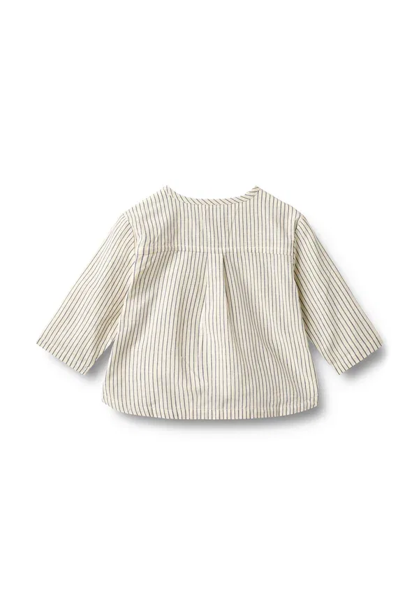 Рубашка с V-образным вырезом Bjork Wheat dark blue stripe, темно-синий — фото 2