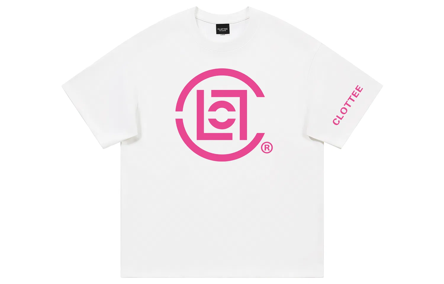 Детская футболка с круглым вырезом CLOT, White (Pink Logo)