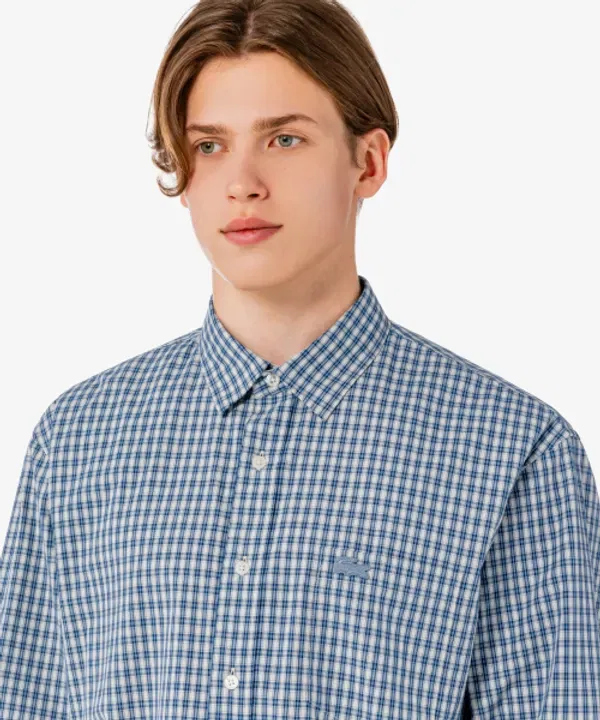 Рубашка классическая мужская Lacoste, темно-синий — фото 2