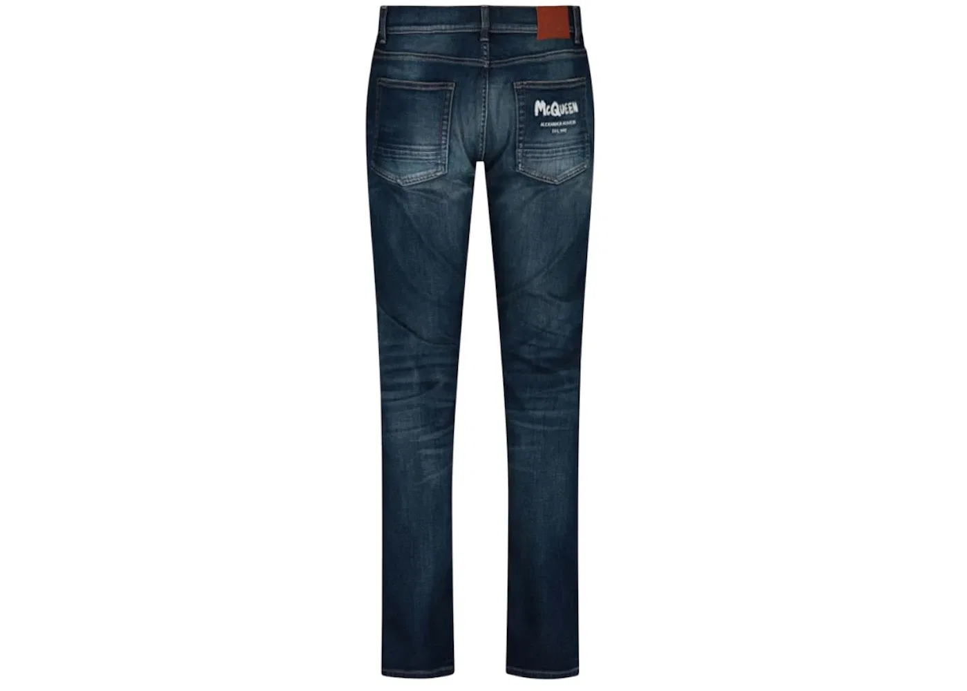 Мужские джинсы stretch denim Jeans Alexander McQueen, Washed Blue — фото 2