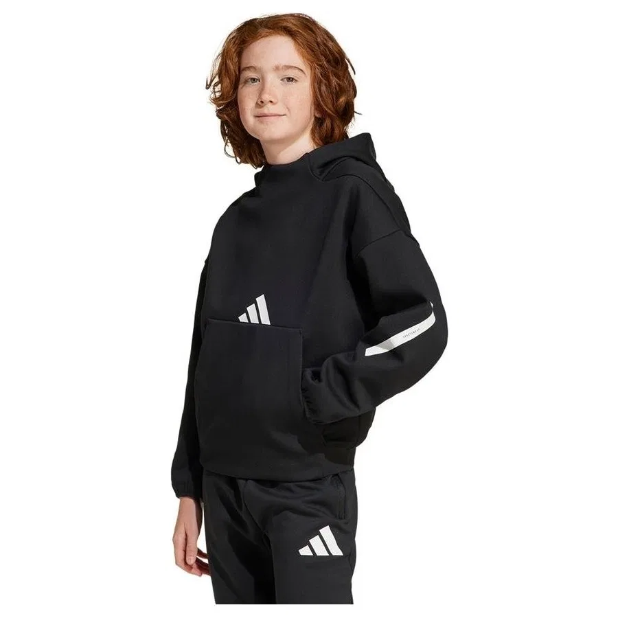 Свитшот с капюшоном J Z.N.E. HD adidas, Черный — фото 2