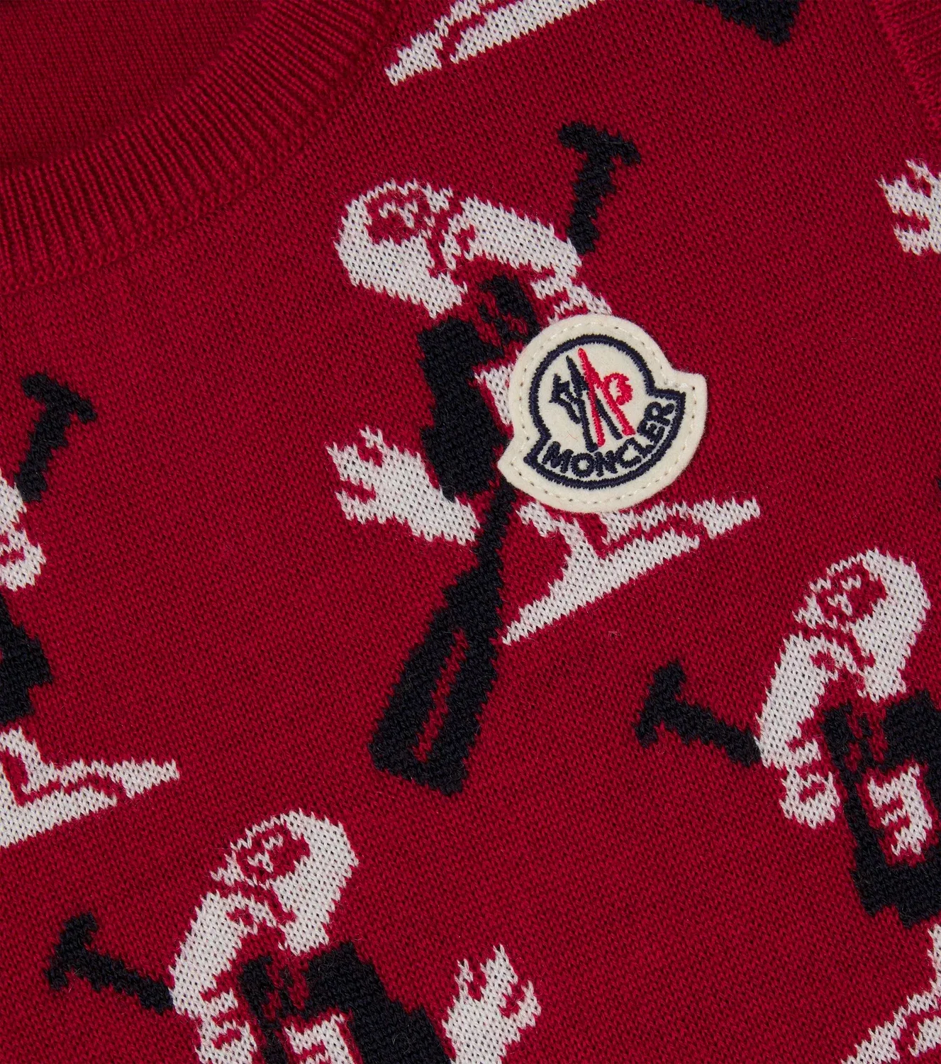 Жилет из чистой шерсти Moncler Enfant, красный — фото 3