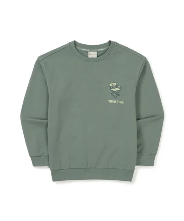Свитшот детский для кемпинга, s25skfht80 Snowpeak Apparel Kids, мята — фото 2
