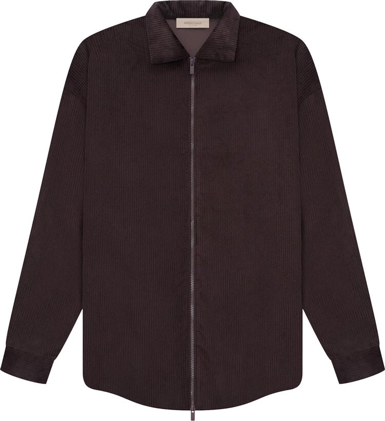 

Рубашка Fear of God Essentials Corduroy Shirt Jacket 'Plum', коричневый