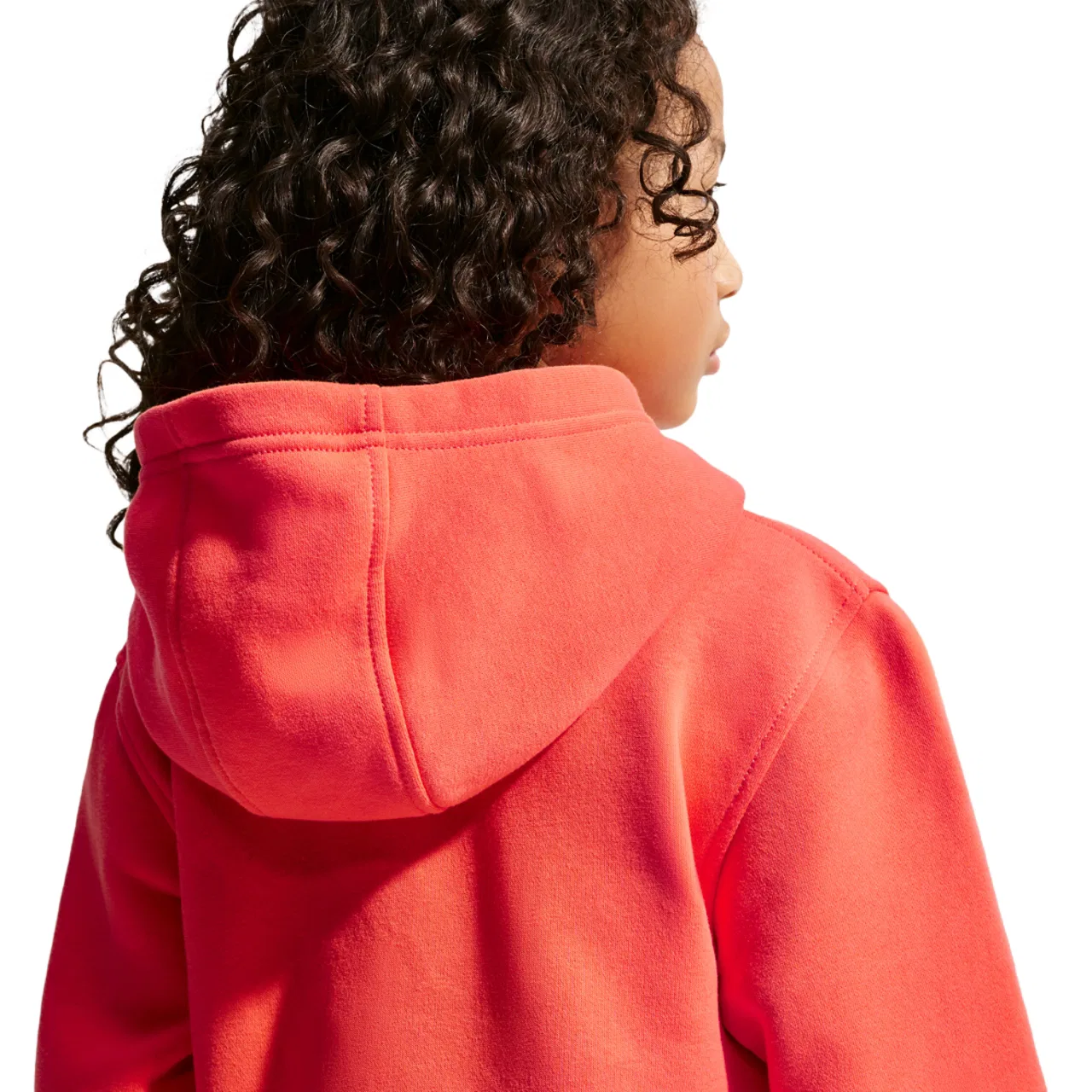 Худи для мальчиков NSW Club LBR Fleece Nike, цвет White/Turf Orange — фото 2