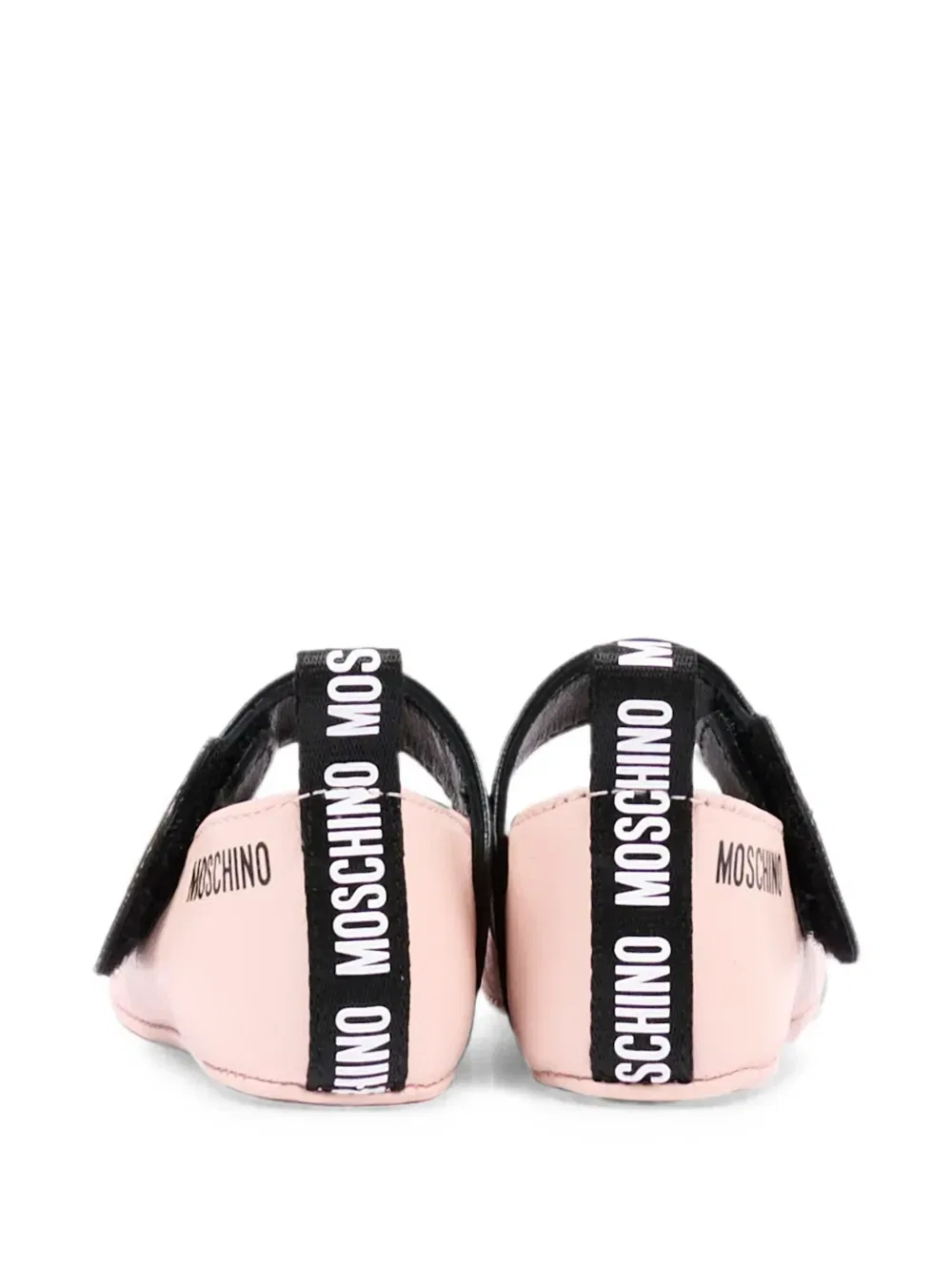 Балетки с застежкой-липучкой в виде плюшевого мишки Moschino Kids, розовый — фото 3