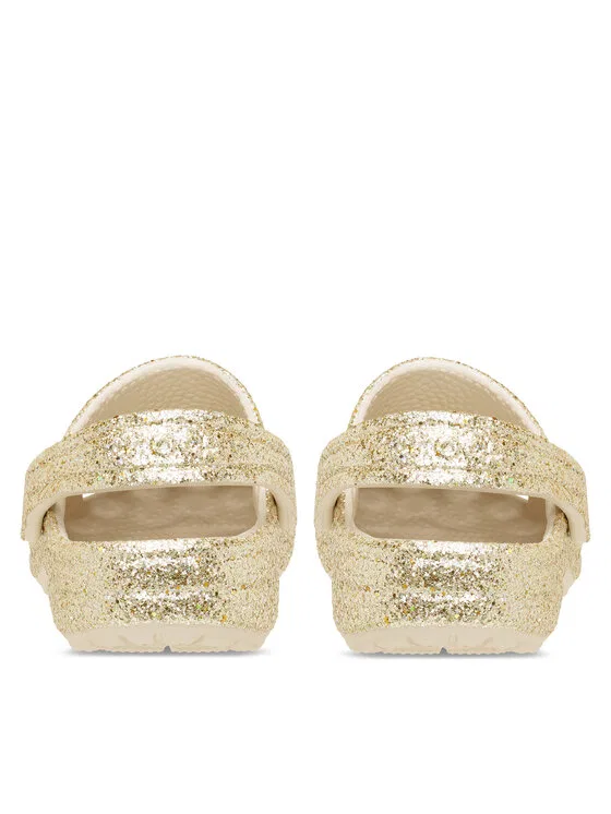 Шлепанцы Classic Chunky Glitter Clog K Crocs, золотой — фото 3