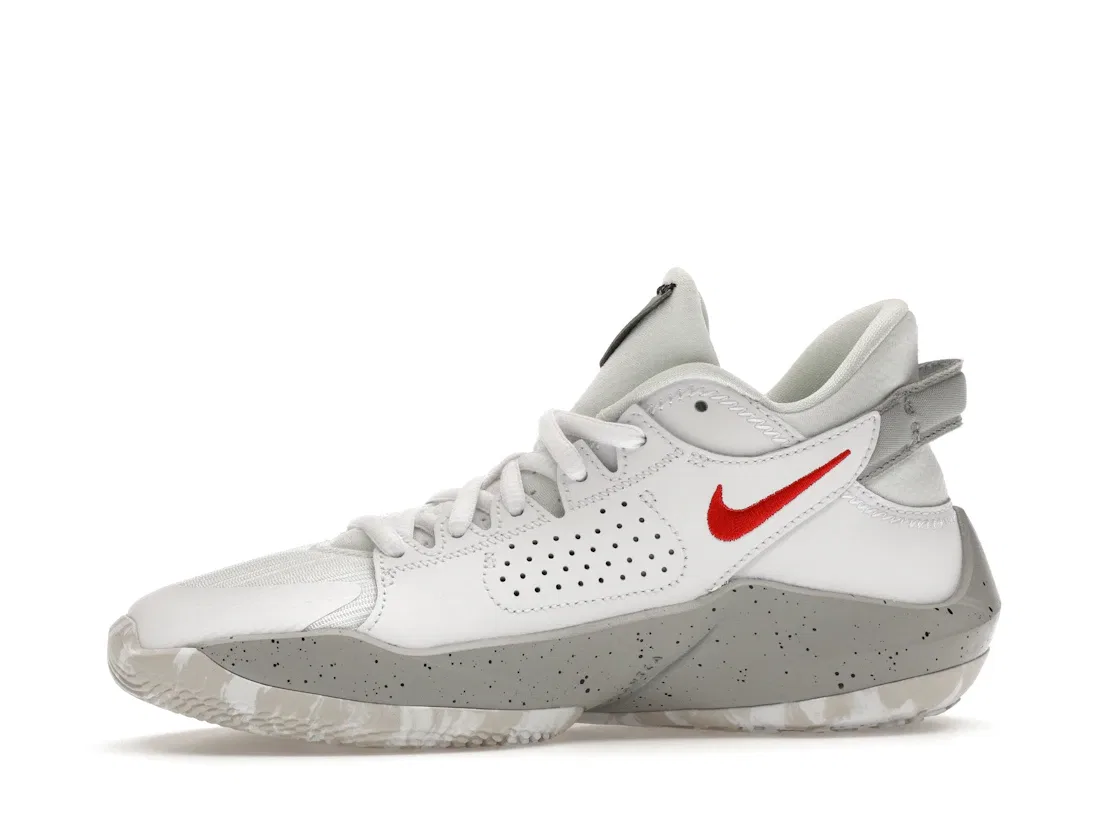 Детские кроссовки для баскетбола Nike Zoom Freak 2 White Cement, White White University Red Grey Fog — фото 3