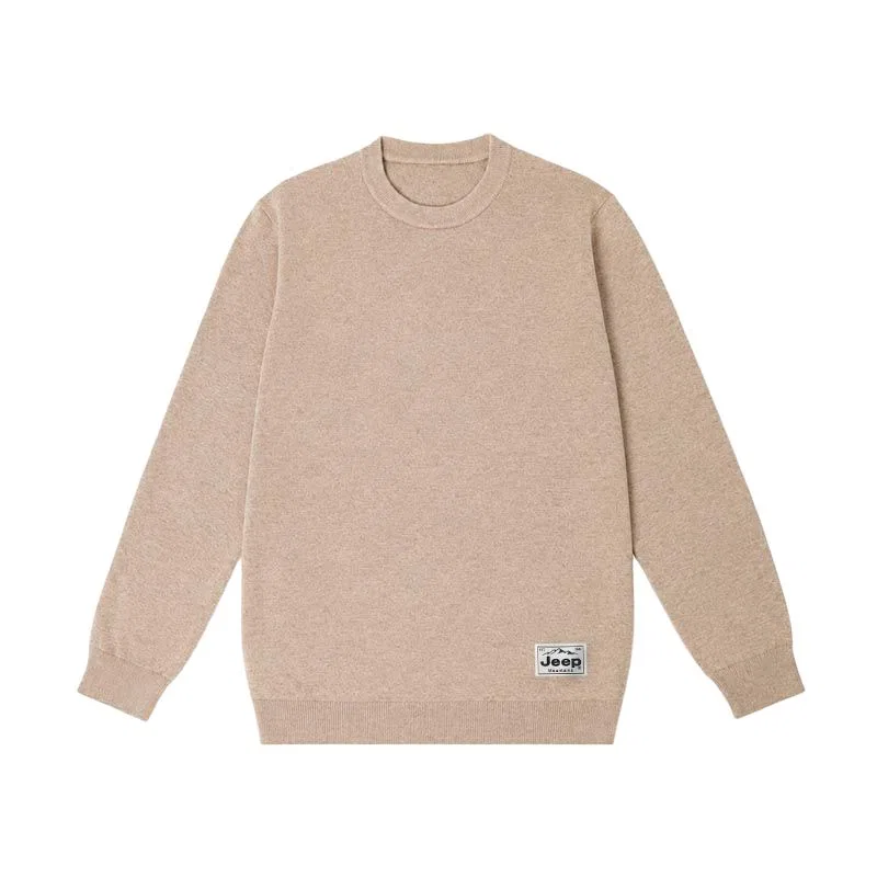 Детский джемпер с круглым вырезом, прямой крой, Jeep, Cream Apricot — фото 3