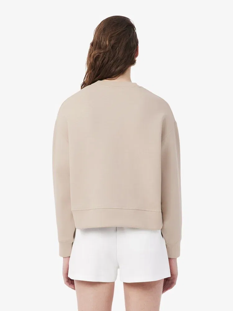 Свитшот LACOSTE Beige с круглым вырезом Double Face — фото 3