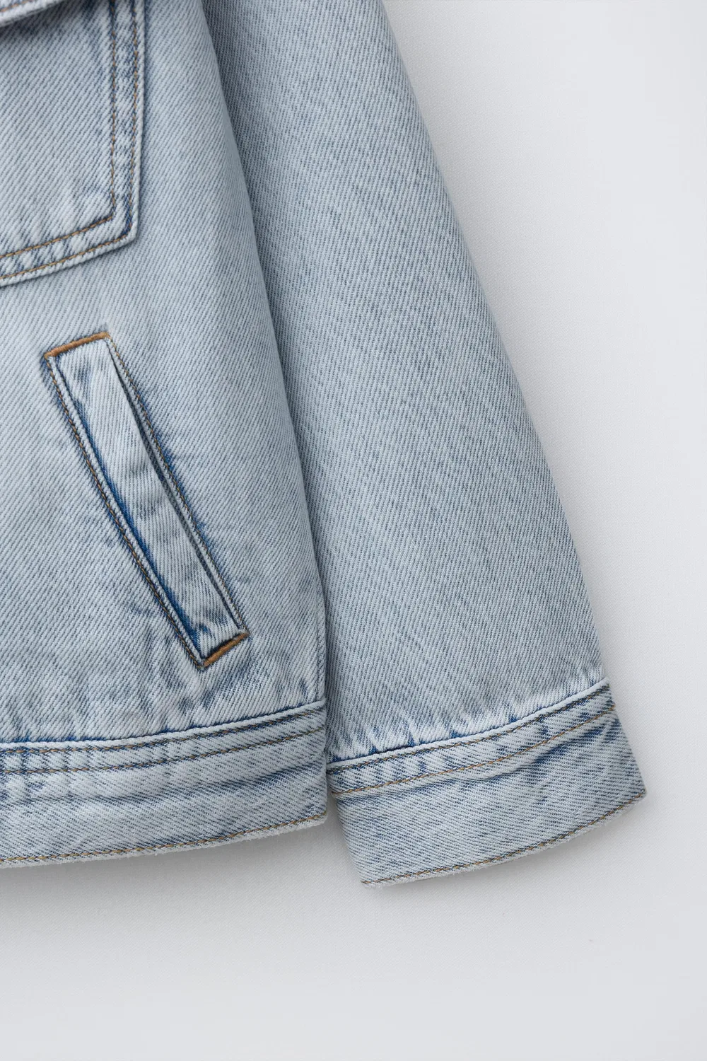 Джинсовая куртка ZARA, Light Blue — фото 4