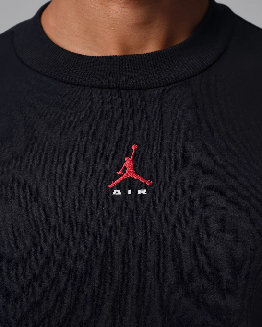 Мужская толстовка с круглым вырезом Jordan Brooklyn, Black/Black/University Red — фото 4