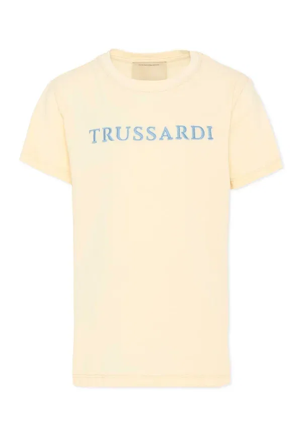 Футболка с принтом Print T-shirt Tru Trussardi Junior, бежевый