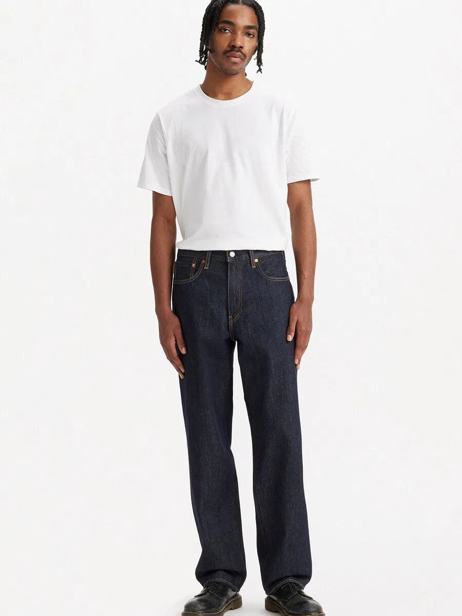 Джинсы LEVI'S свободного кроя '568 LOOSE STRAIGHT' темно-синего цвета — фото 3
