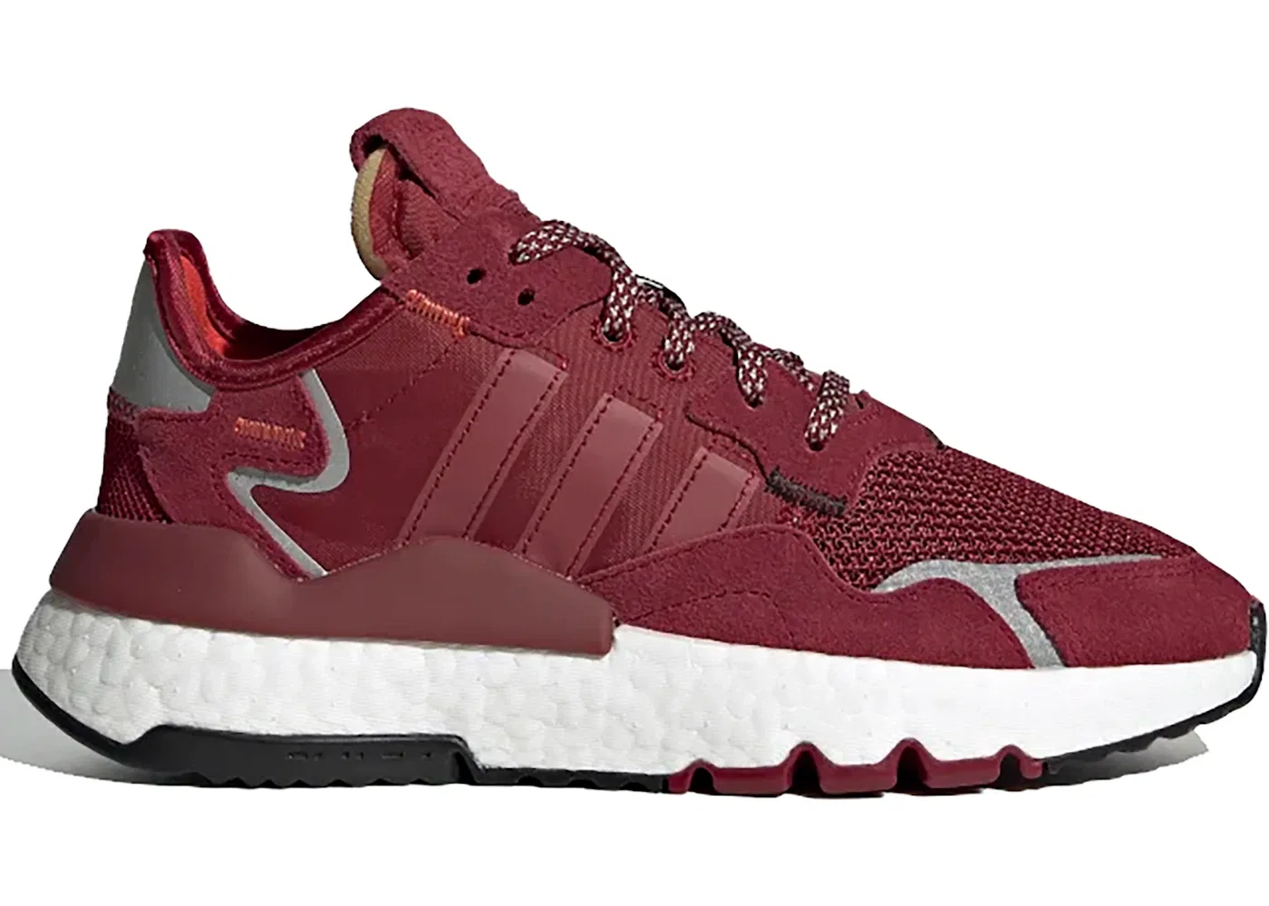 Детские кроссовки Lifestyle с принтом Adidas Nite Jogger, Collegiate Burgundy Collegiate Burgundy Cloud White