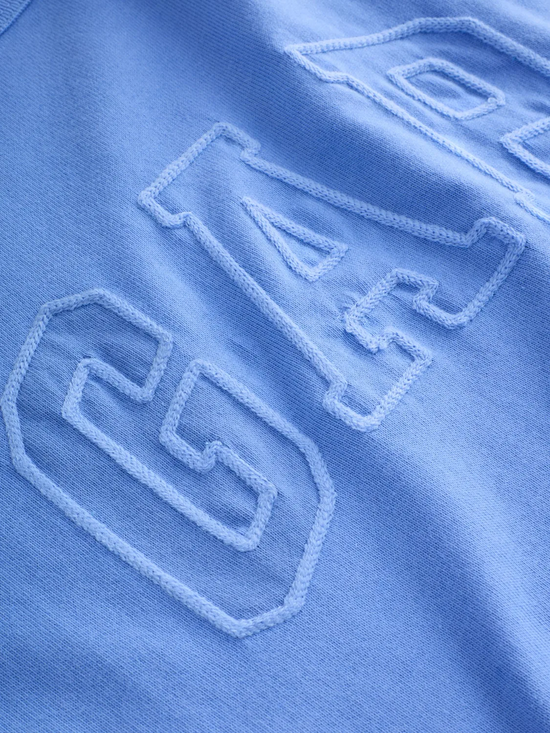 Футболка хлопковая Heavyweight Logo Gap, синий — фото 4