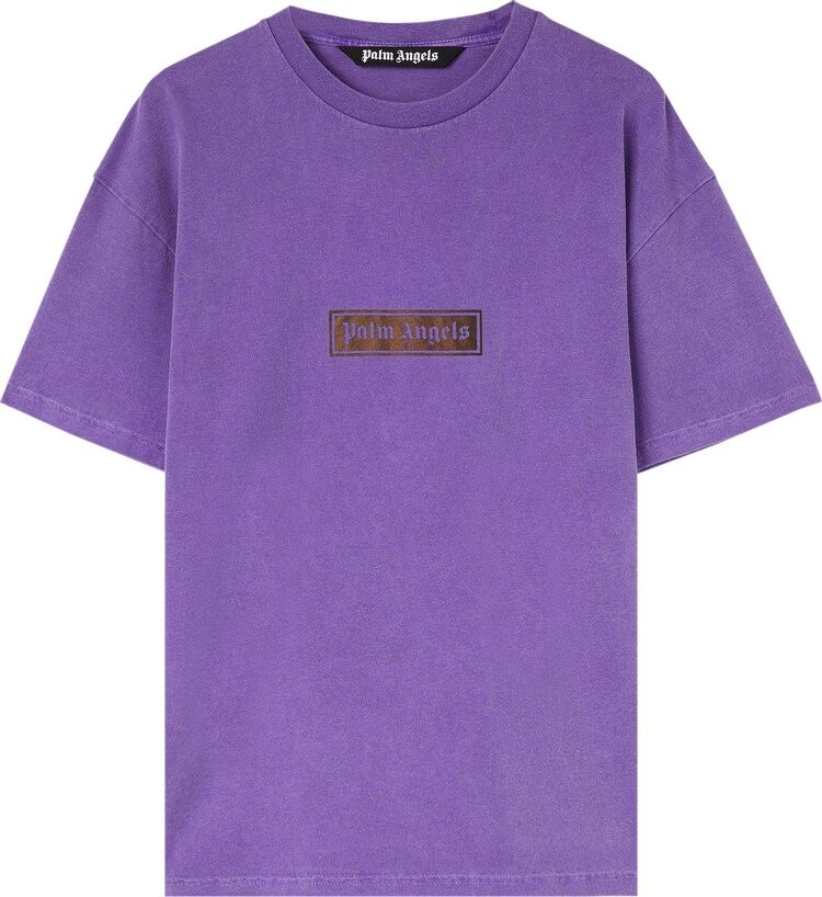 Футболка Palm Angels GD Box Logo Tee 'Purple/White', фиолетовый — фото 2