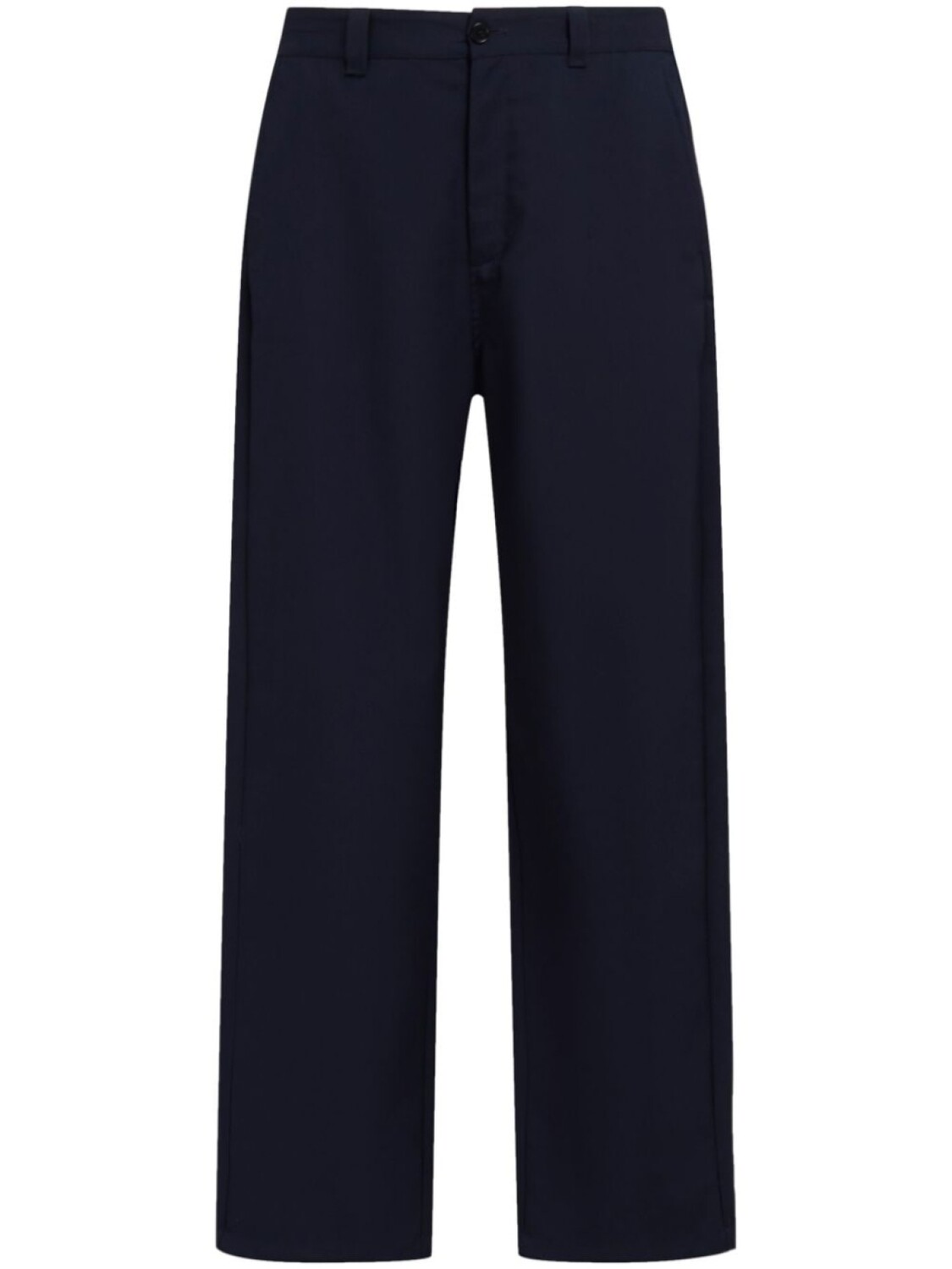

Marni logo-waistband virgin-wool trousers, синий