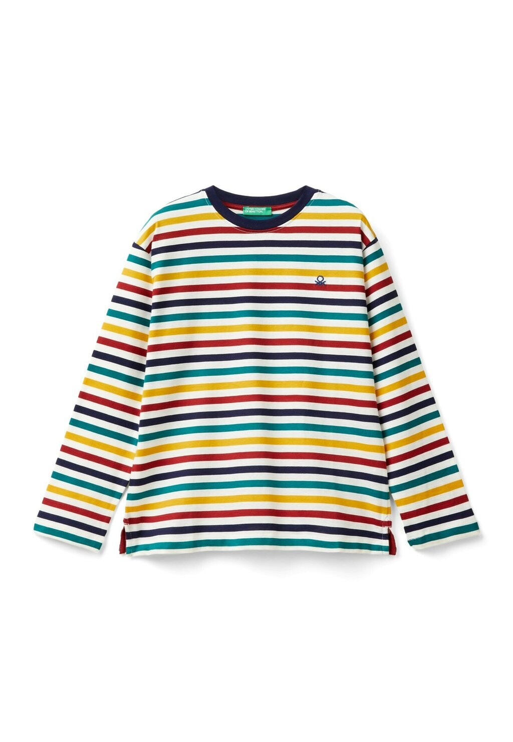 

Рубашка с длинным рукавом STRIPED WITH EMBROIDERED LOGO United Colors of Benetton, разноцветный