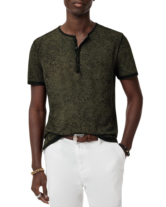 

Футболка Areil Henley John Varvatos, зеленый