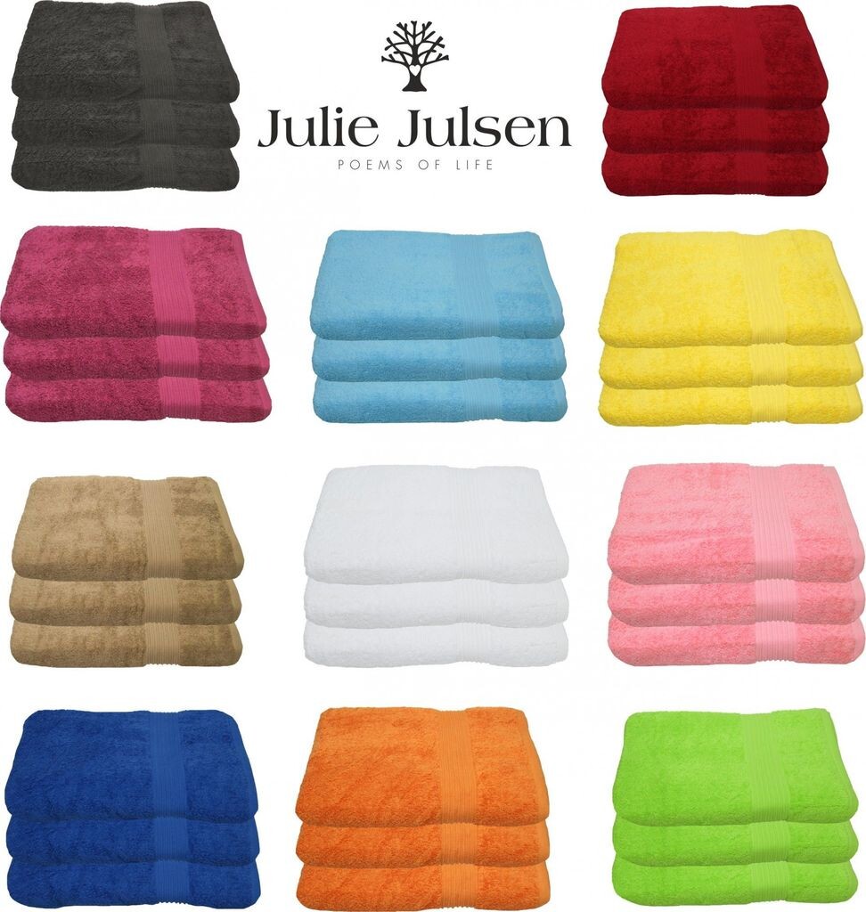 

Набор B-stock из 3 полотенец для душа Julie Julsen 70 см x 140 см 70 x 140 см, нежно-розовый