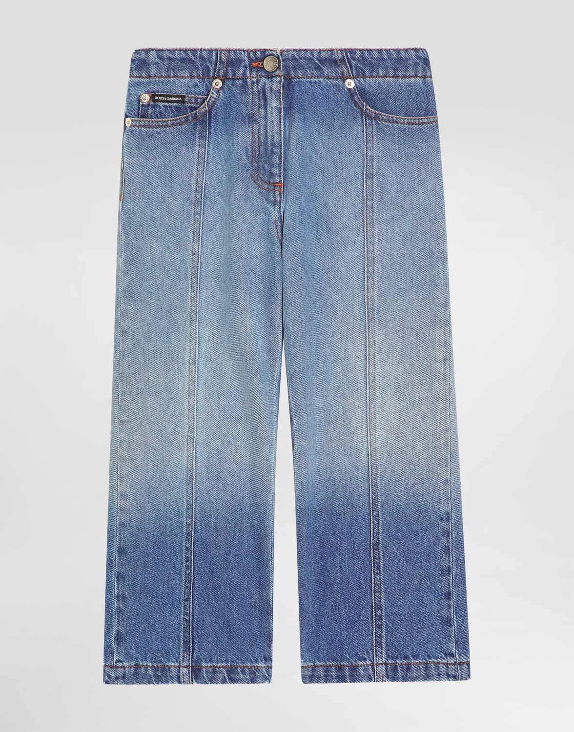 

Джинсы с пятью карманами и нашивкой с логотипом Dolce&Gabbana, мультиколор