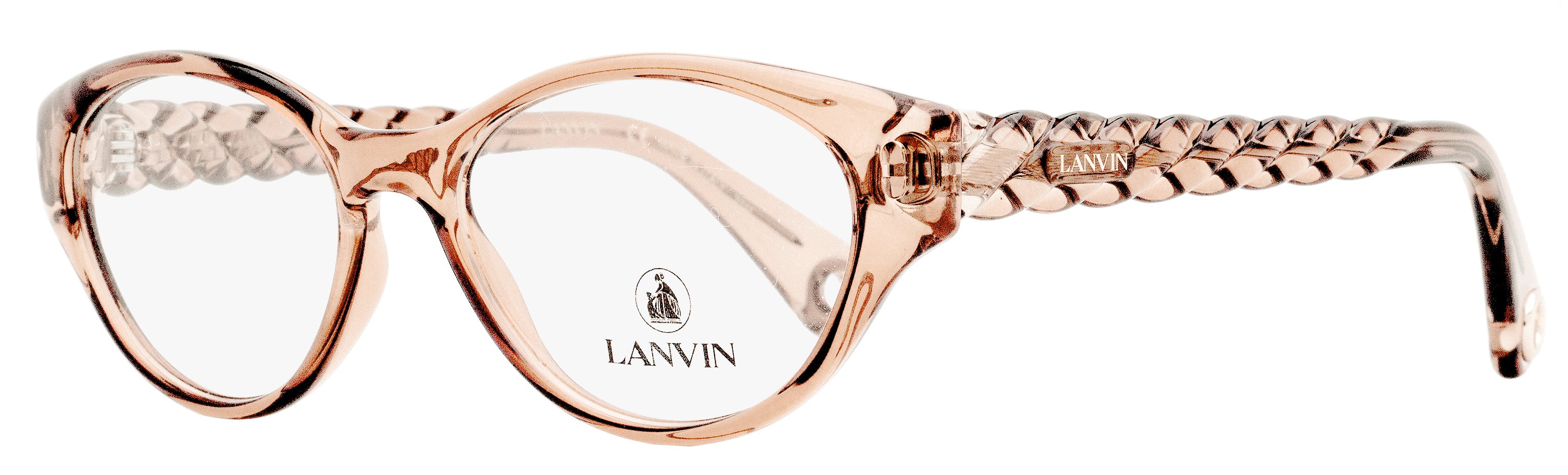 

Женские овальные очки Lanvin LNV2623 610 розово-золотые 52 мм