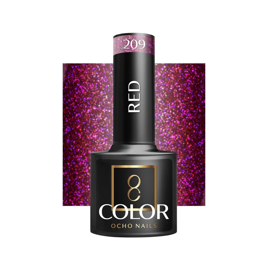 

OCHO NAILS Гибридный лак для ногтей красный 209 -5 г Active Shop