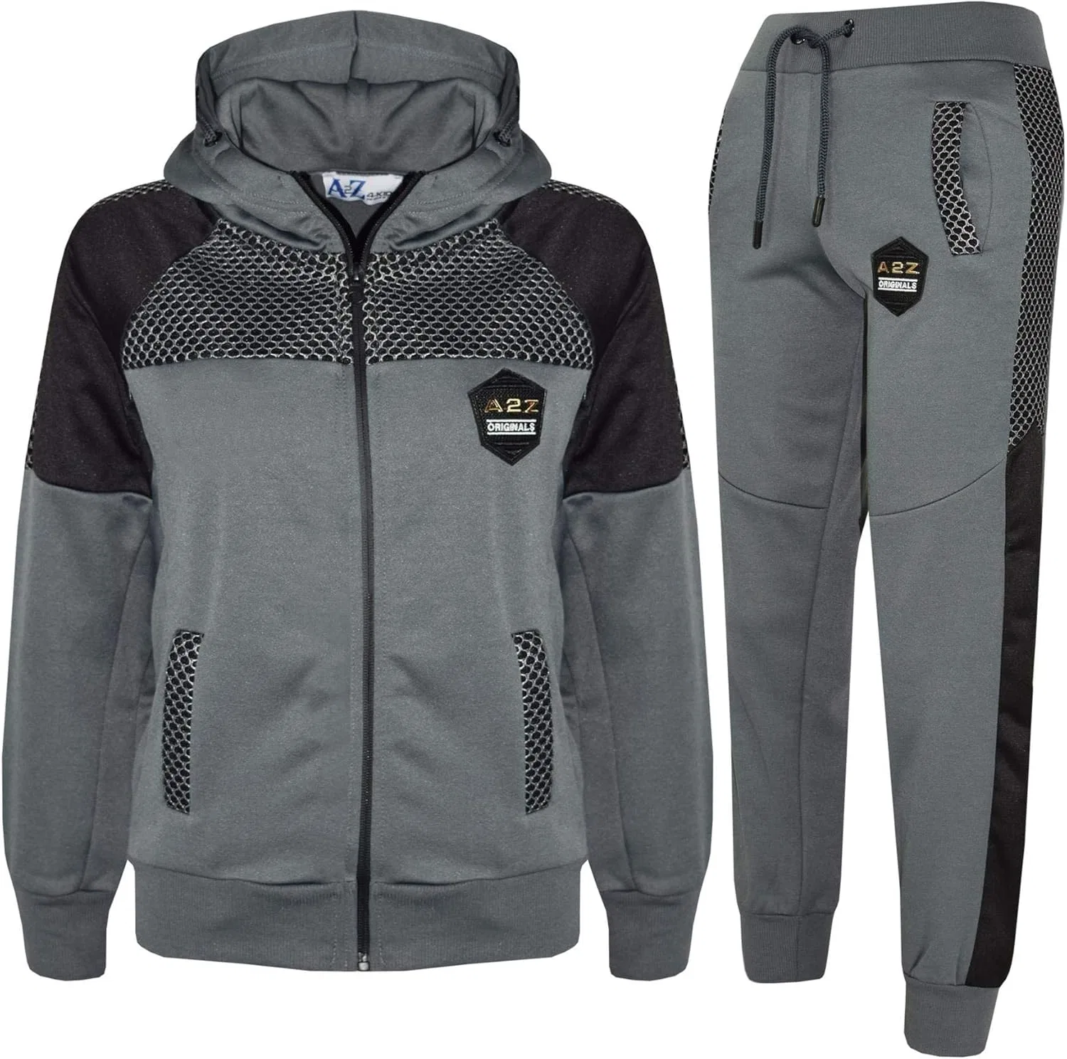 Детский спортивный костюм с капюшоном A2Z, Charcoal