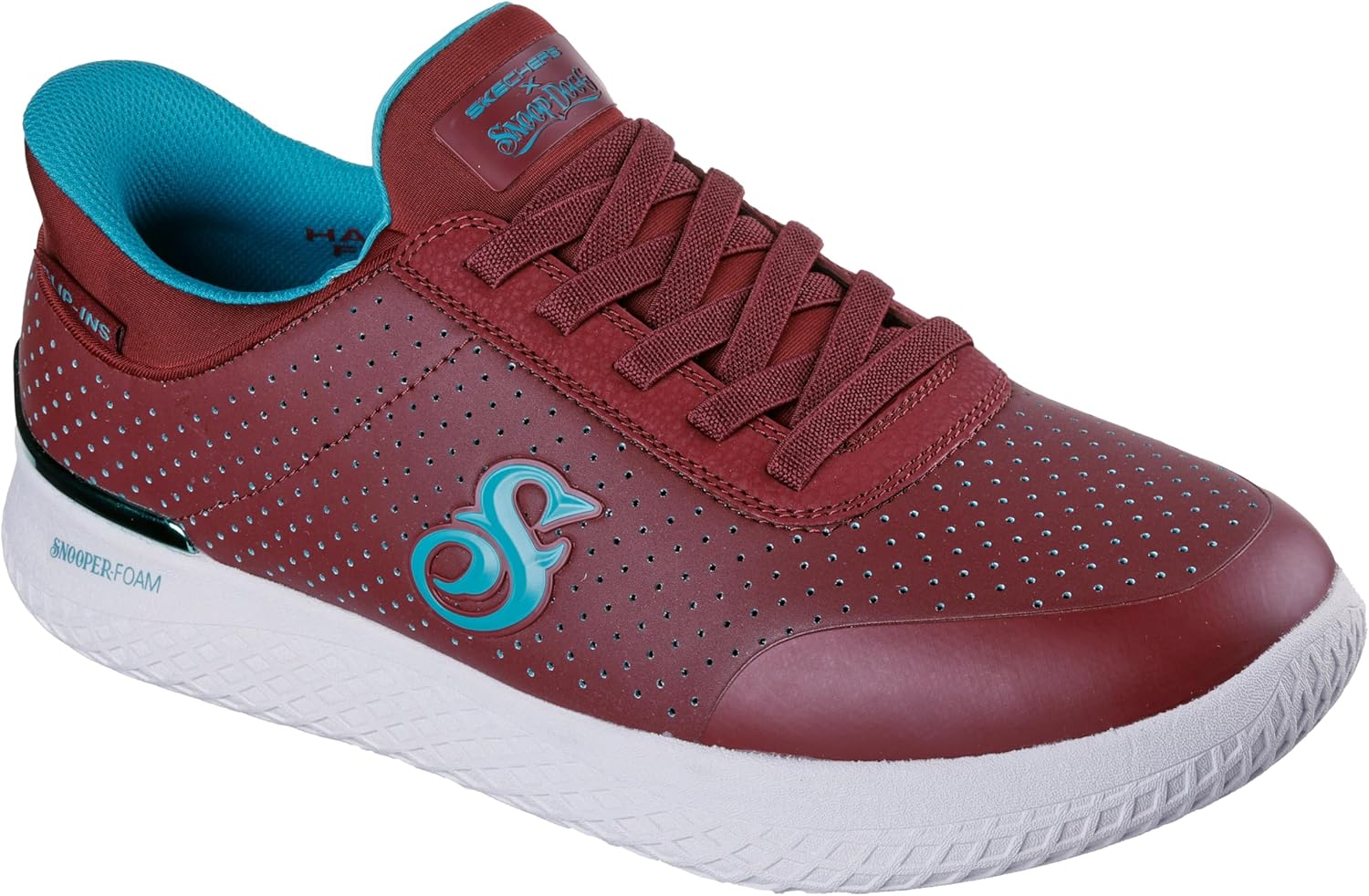 

Мужские слипоны Skechers Snoop Vibez - удобные безручные Snooper, бордовый