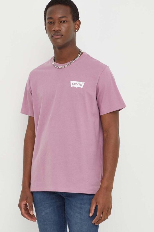 

Хлопковая футболка Levi's, розовый
