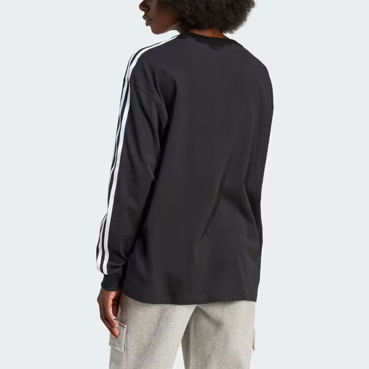 Футболка с тремя полосками, женская, черная Adidas Originals — фото 3