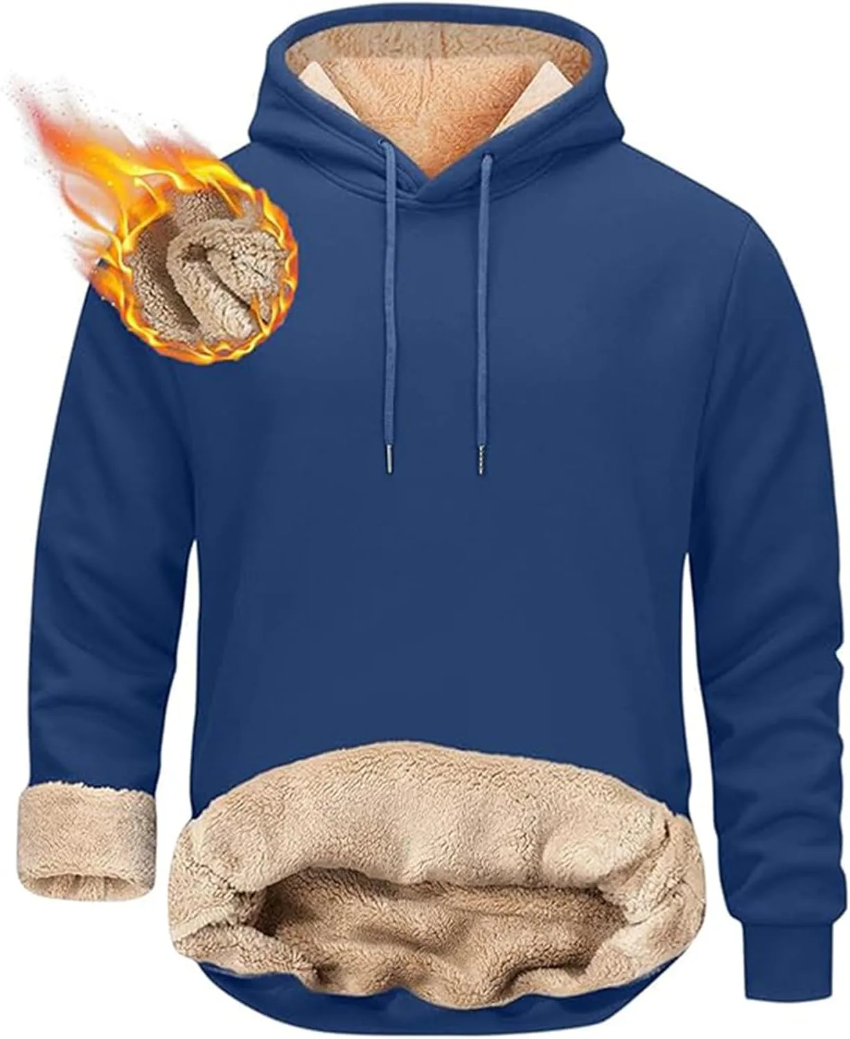 

Толстовка с капюшоном Fleece, мужская, утепленная, ветрозащитная, с карманом XDFVC