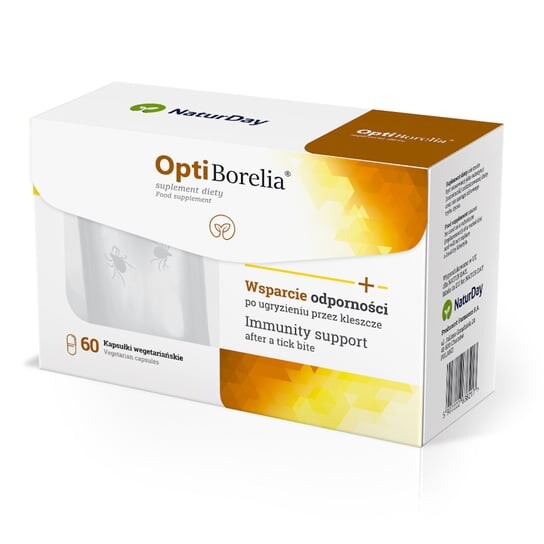 

NaturDay OptiBorelia Spirulina поддерживает организм в борьбе с болезнью Лайма, 60 капсул. Inne