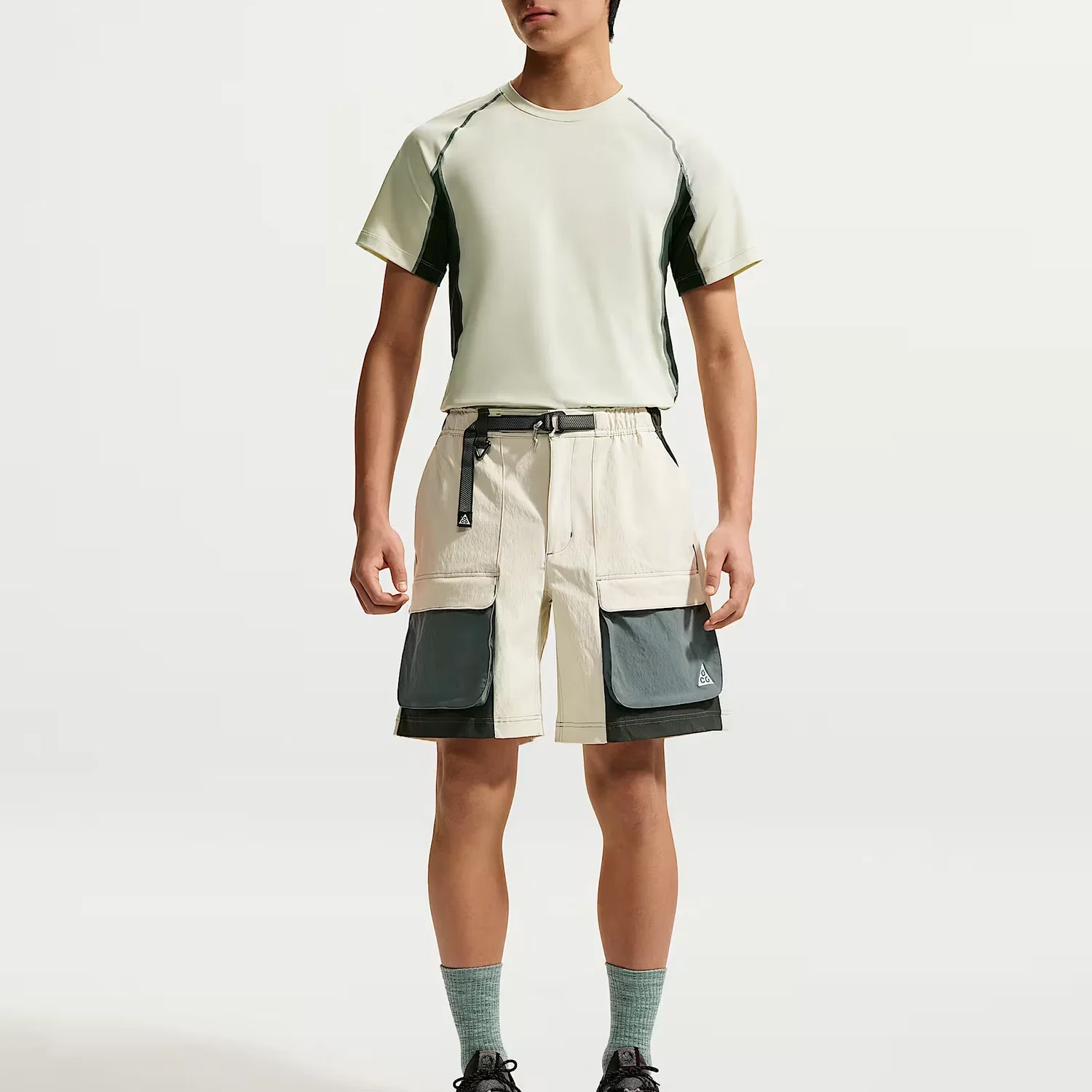 Футболка ACG Wildsee Dri FIT Quick Dry мужская Nike, Sea Glass/Black Cloud Shirt Green/Mountain White — фото 3