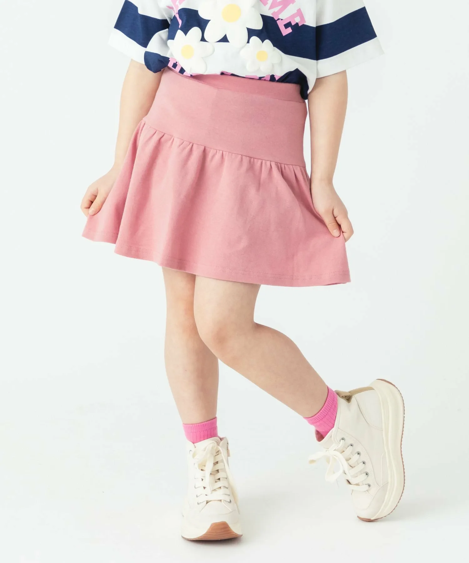 Юбка однотонные юбки длиной 1/4 Ever Closet, pink