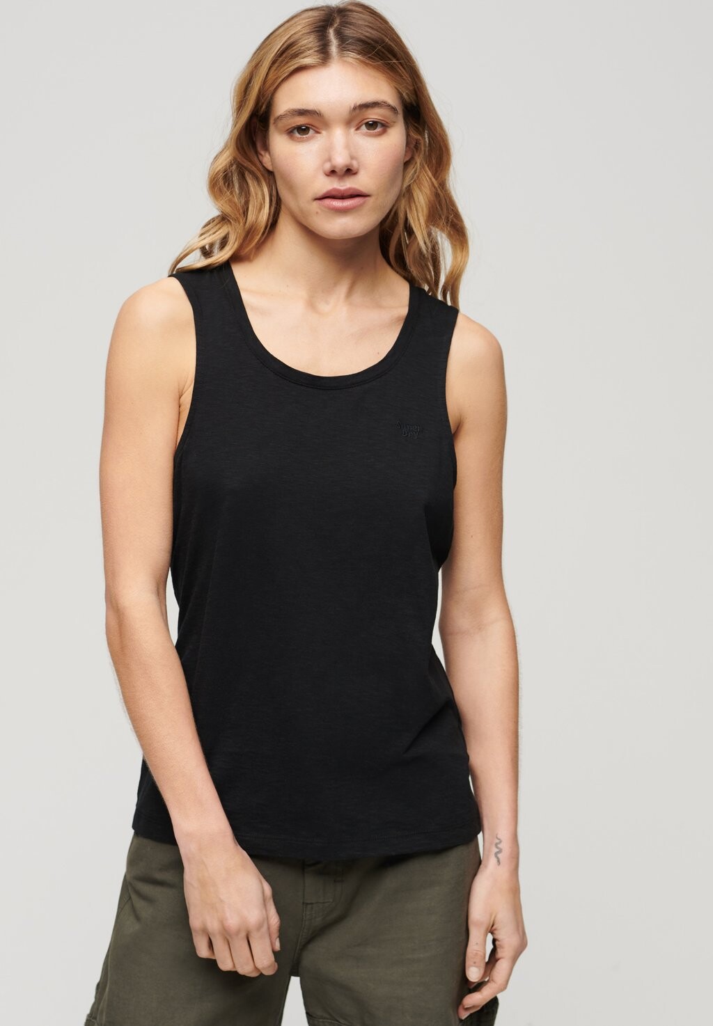 

Топ SCOOP NECK TANK Superdry, цвет black