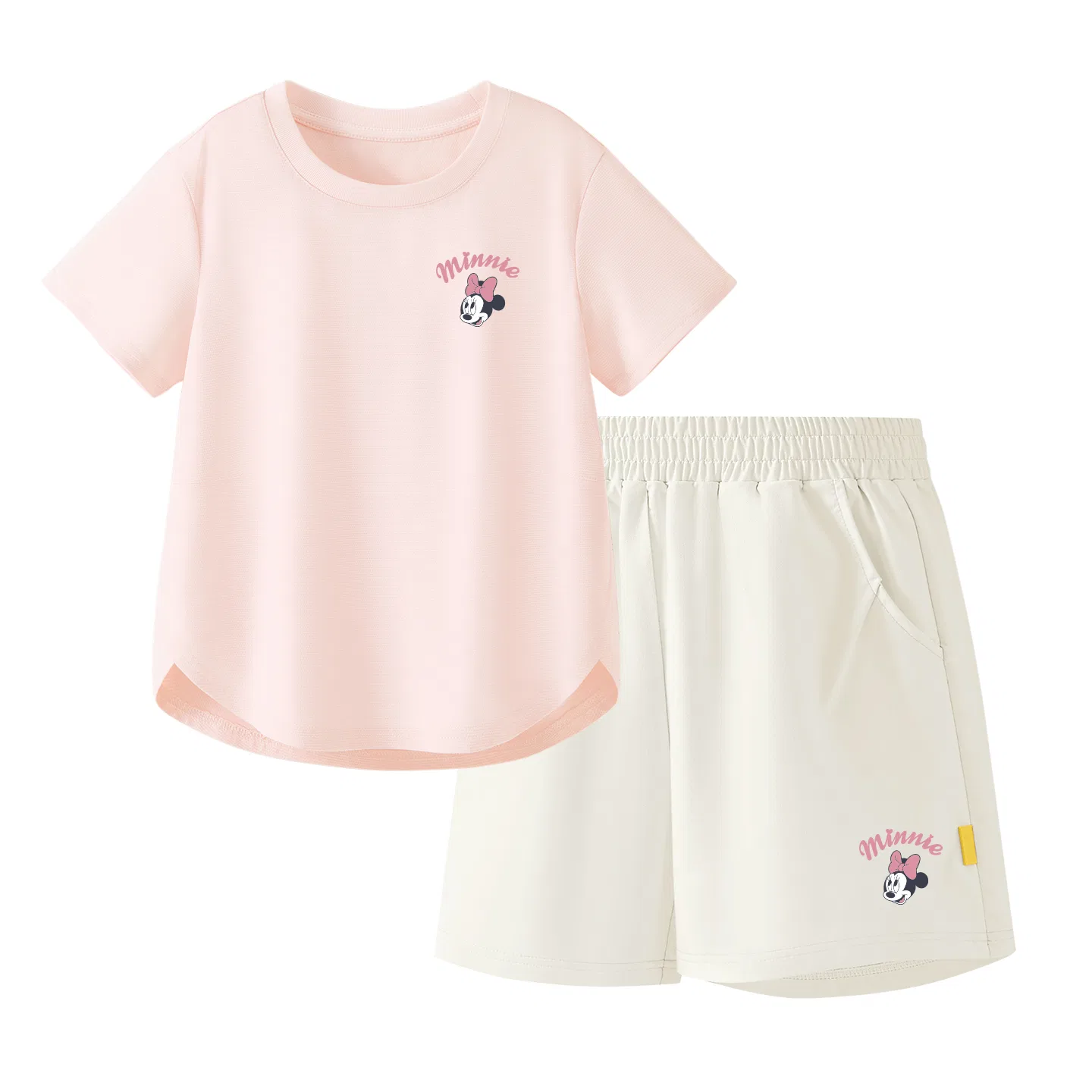 Детский спортивный костюм Casual Sportswear 2 Piece Set Disney, Thick Board Di Line Heartfelt Yellow+Di Prosperity Flower K_Bottom Right Mist White — фото 4
