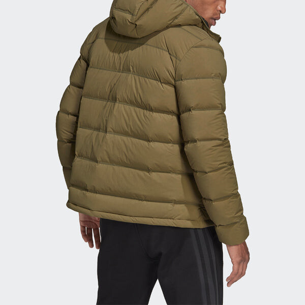 Пуховик adidas Helionic S H J Outdoor Stay Warm hooded down Jacket Green, мультиколор — фото 4