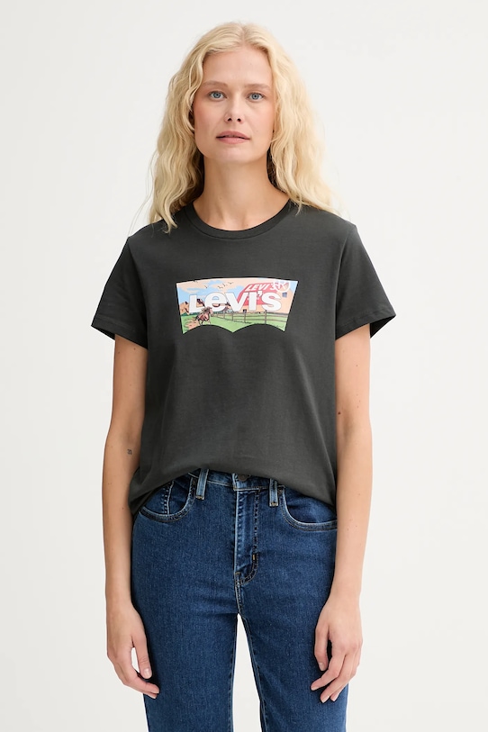 

Хлопковая футболка Levi'S, серый