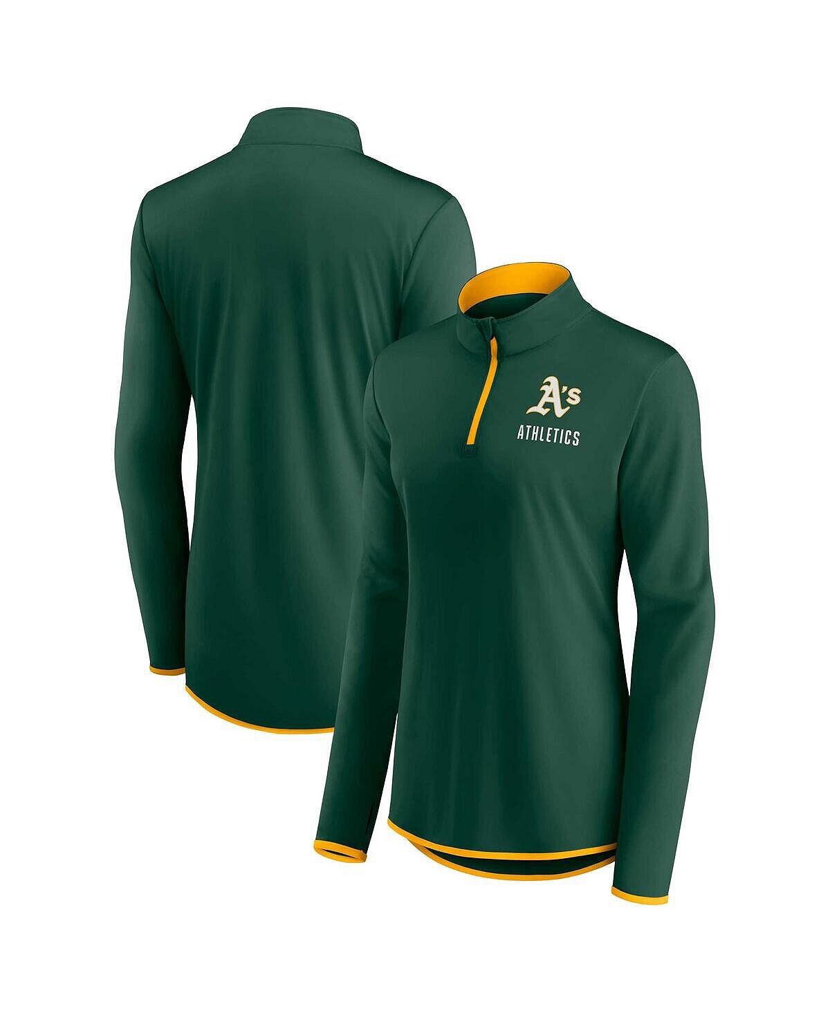 

Женская фирменная зеленая куртка Oakland Athletics Worth The Drive с молнией четверти Fanatics, зеленый