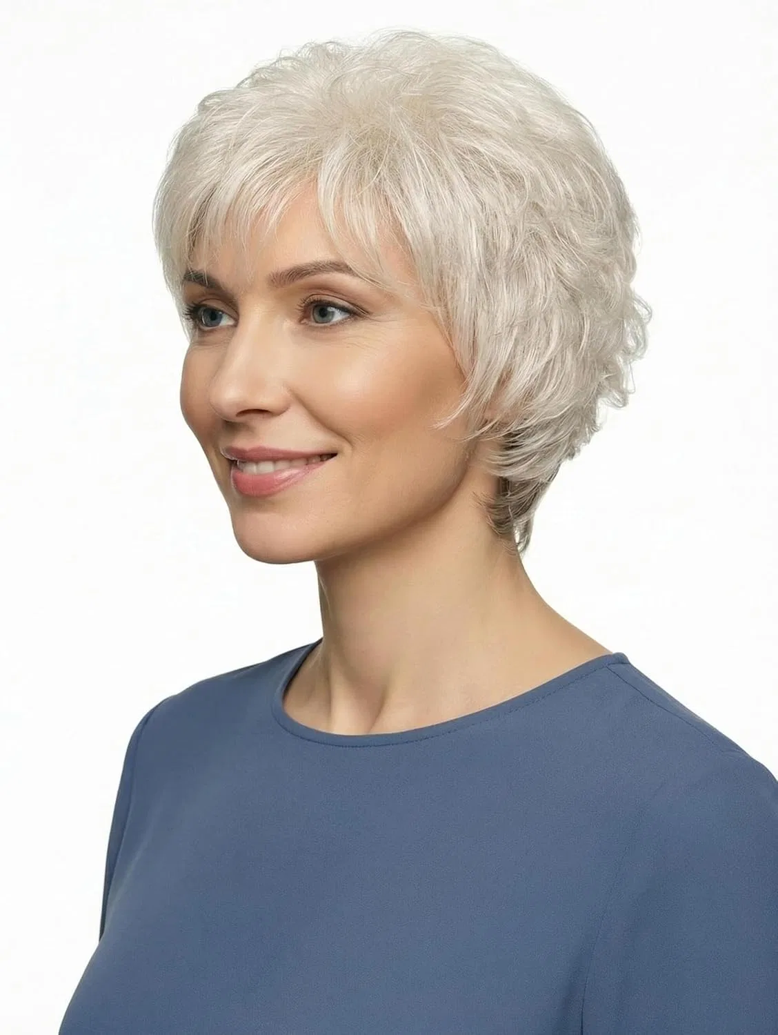 Женский парик из синтетических волос Lofty «Mia» Lofty, Natural White, Dark Neck — фото 2