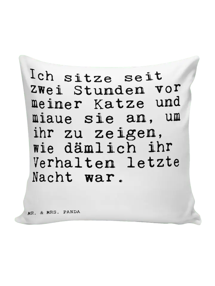

Подушка Mr & Mrs Panda 40x40 Ich sitze seit zwei, белый