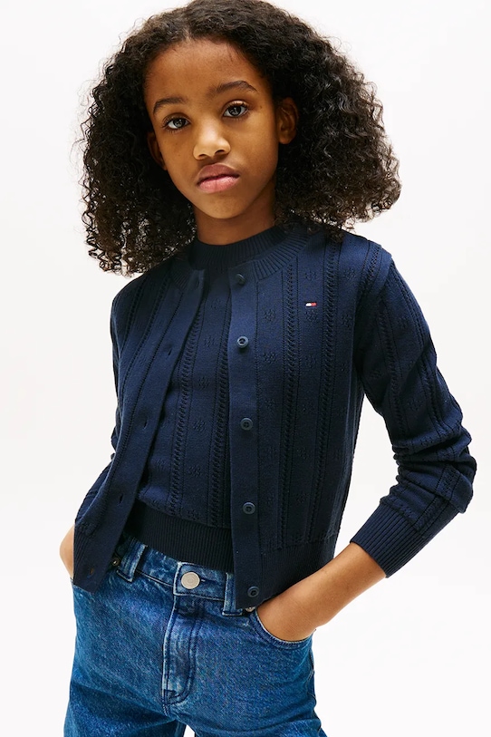 

Хлопковый кардиган Tommy Hilfiger, темно-синий