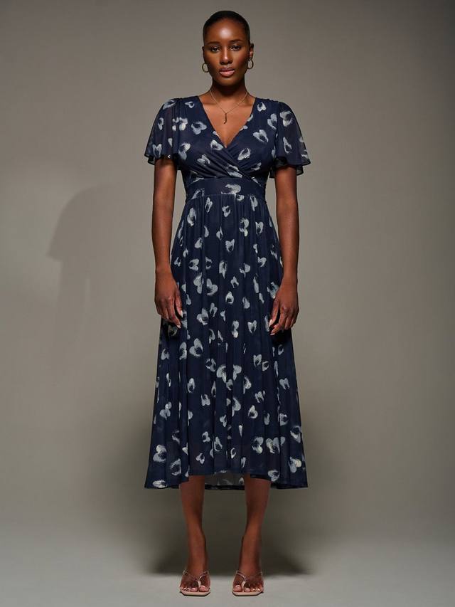 

Платье с коротким рукавом Abstract Jolie Moi, Navy/Multi