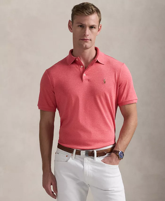 

Мужская классическая поло из мягкого хлопка Polo Ralph Lauren, розовый